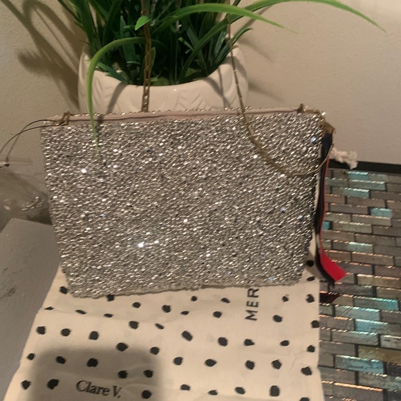 Clare V Handbags - - Clare V. Estelle Glitter Clutch
CLARE V.